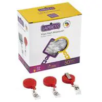 Lamiess LMS351 Plastik Yoyo Kart Tutucu -  Kırmızı  50 Adet