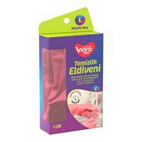 Viora Temizlik Eldiveni Pembe Large - (VRP-314)