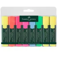 Faber Castell 1548 Fosforlu Kalem 6+2 Adet - Karışık Renk
