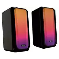Mikado MD-356 2.0 5Wx2CH RGB Ledli USB Multimedia Oyuncu Speaker Hoparlör - Siyah 