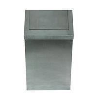 Şahnur SN313 Paslanmaz Çöp Kovası Metal Sallanır Kapak 45 L - Metalik Gri