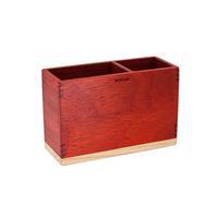 Woodsaka PA02 Ahşap 2 Bölmeli Kalemlik - Paduk