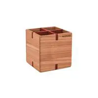 Woodsaka KP321 Ahşap 4 Bölmeli Masaüstü Kalemlik - Küçük