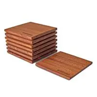 Woodsaka M257 Ahşap Bardak Altlığı 9 cm - 8 Adet