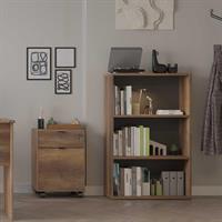 Rio 3 Raflı Kitaplık-Koyu Ceviz(Oslo Ceviz) 72x109x34 cm (GxYxD)