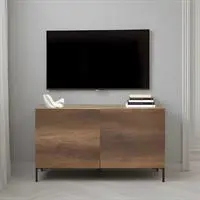 Roma 2 Kapaklı Modüler Tv Ünitesi - Koyu Ceviz (Oslo Ceviz) 120x70x43 cm (GxYxD)