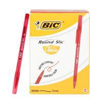 BİC Round Stick Tükenmez Kalem 1.0 mm 60 Adet - Kırmızı