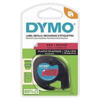 Dymo 91333 Letratag Plastik Etiket 12 mm x 4 m - Kırmızı