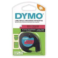 Dymo 91333 Letratag Plastik Etiket 12 mm x 4 m - Kırmızı