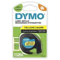 Dymo 91332 Letratag Plastik Etiket 12 mm x 4 m - Sarı