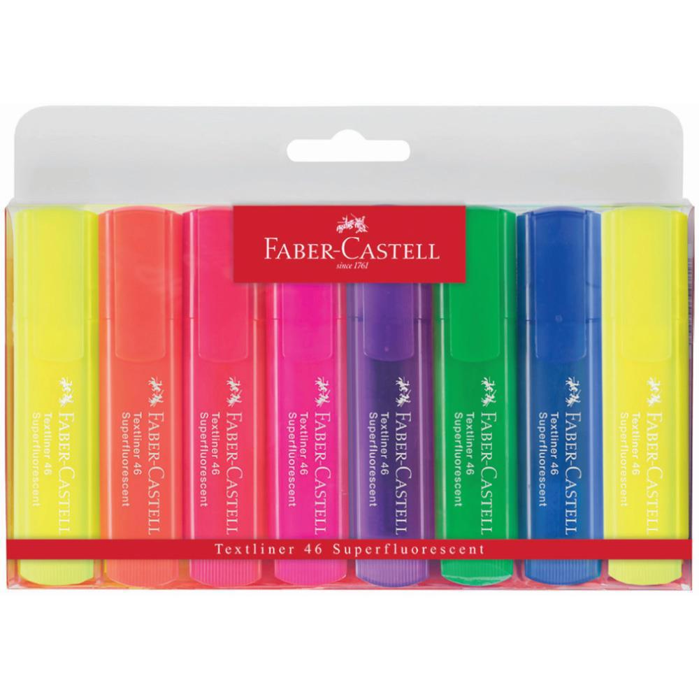Faber Castell 1546 Fosforlu Kalem Şeffaf Gövde 6 2 Adet - Karışık Renk