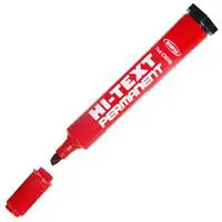 Hi-Text Koli Kalemi Kesik Uçlu Permanent (830C) - Kırmızı