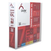 Önder 2 Halkalı Klasör PVC Cepli 7 cm - Beyaz