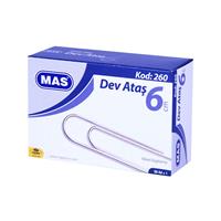 MAS 260 Dev Ataş 6 cm 30 Adet - Metalik Gri