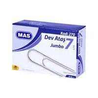 MAS 270 Dev Ataş 7 cm 25 Adet - Metalik Gri