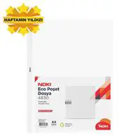 Noki 4830 Eco Delikli Poşet Dosya A4 45 Mikron - 100 Adet