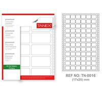 Tanex TN-0016 Yazıcı Etiketi Sürekli Form 17 x 25 mm 8.700 Adet - Beyaz
