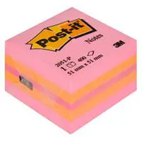 3M Post-It 2051P Yapışkanlı Not Kağıdı 51 x 51 mm 400 Yaprak - Pembe Tonlar