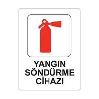 Ekstrafix YUL-404 Yangın Söndürme Cihazı Uyarı Etiketi 25 x 35 cm
