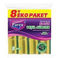 Parex Klasik Oluklu Bulaşık Süngeri 8 Adet - Yeşil