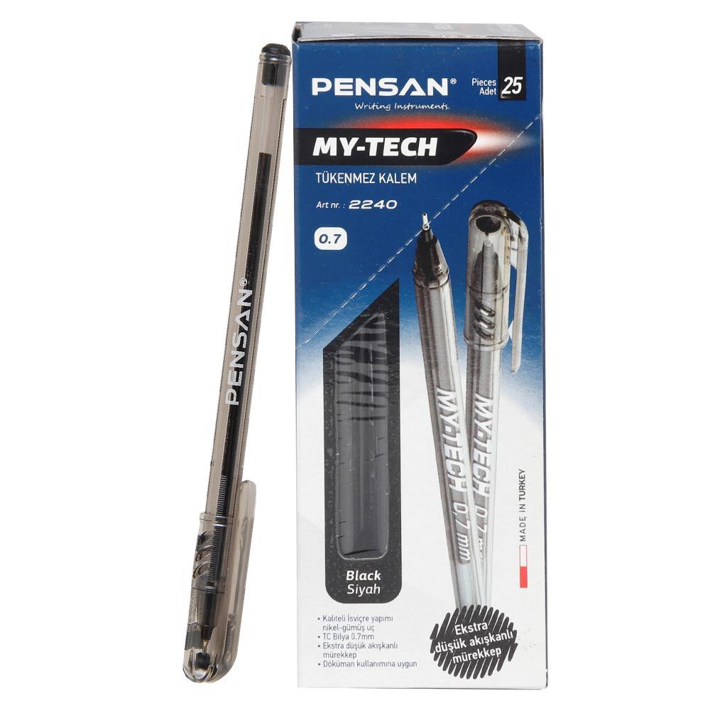 Pensan My-Tech Tükenmez Kalem 0.7 mm 25 Adet - Siyah