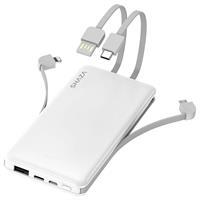 Shaza 10.000 Mah Kendinden Kablolu Taşınabilir Şarj Cihazı Beyaz