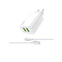 Shaza 2.4A Seyahat Şarj Adaptörü + Lightning Kablo