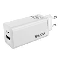 Shaza Çift Çıkışlı Usb QC3.0& Type-C PD 65W Şarj Adaptörü