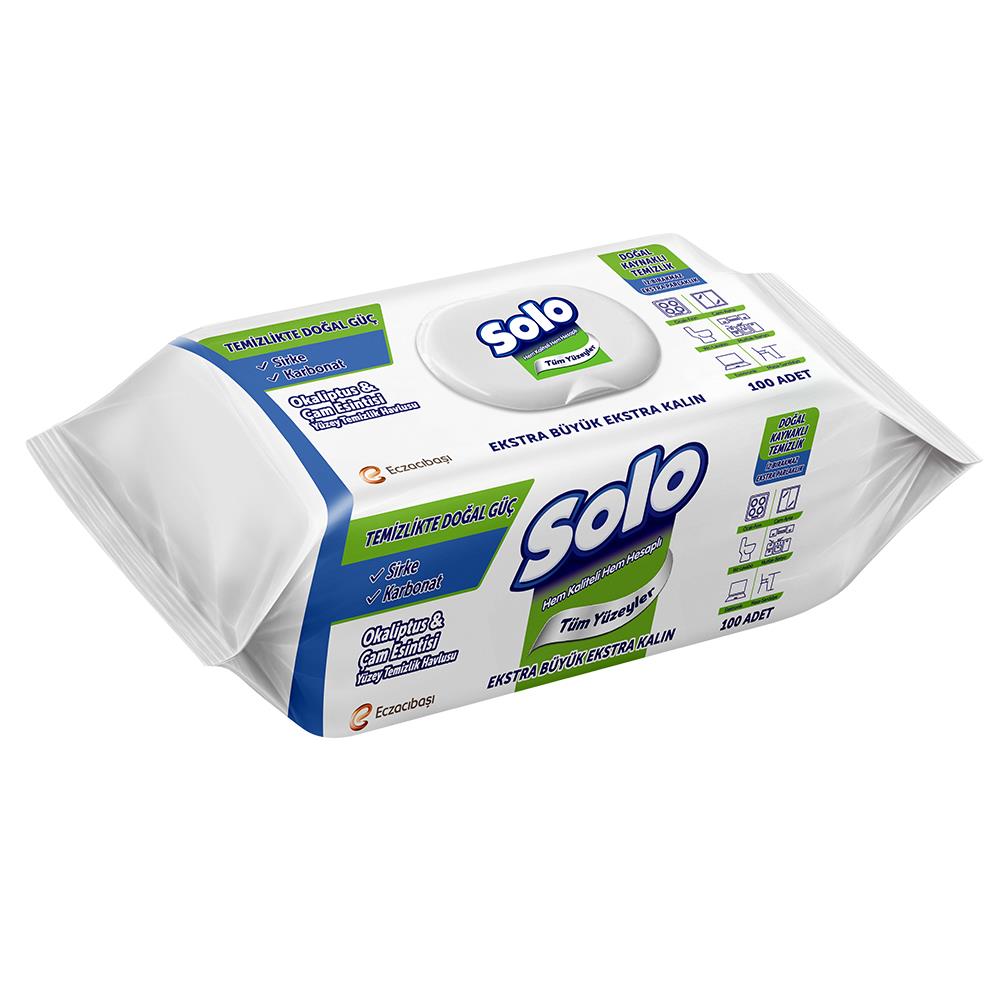 Solo Yüzey Temizlik Havlusu Doğal Güç - OkaliptusveÇam 100'lü (7906868)