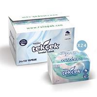 Rulopak Tekçek Tuvalet Kağıdı Üç Katlı 150 Yaprak x 24 Adet (300503)
