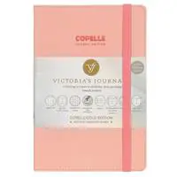 Victorias Journals 5502 Copelle Gold Bujo Defter 14 x 20 cm 57 Gr. Krem 152 Yaprak Pembe Noktalı