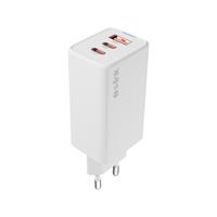 S-link 65W Type-C PD + USB 3 Girişli Hızlı Şarj Adaptörü - Beyaz