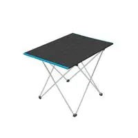 Wilderix Alüminyum Katlanabilir Kamp & Piknik Masası – Siyah, Geniş Model (66 × 47 × 51 cm)