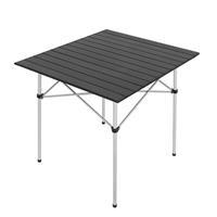 Wilderix Alüminyum Katlanabilir Kamp & Piknik Masası (XL) – Omuz Askılı Taşıma Çantalı, Siyah