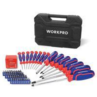 WORKPRO WP200518 56 Parça CR-V Manyetik Profesyonel Tornavida & Bits Uç Seti