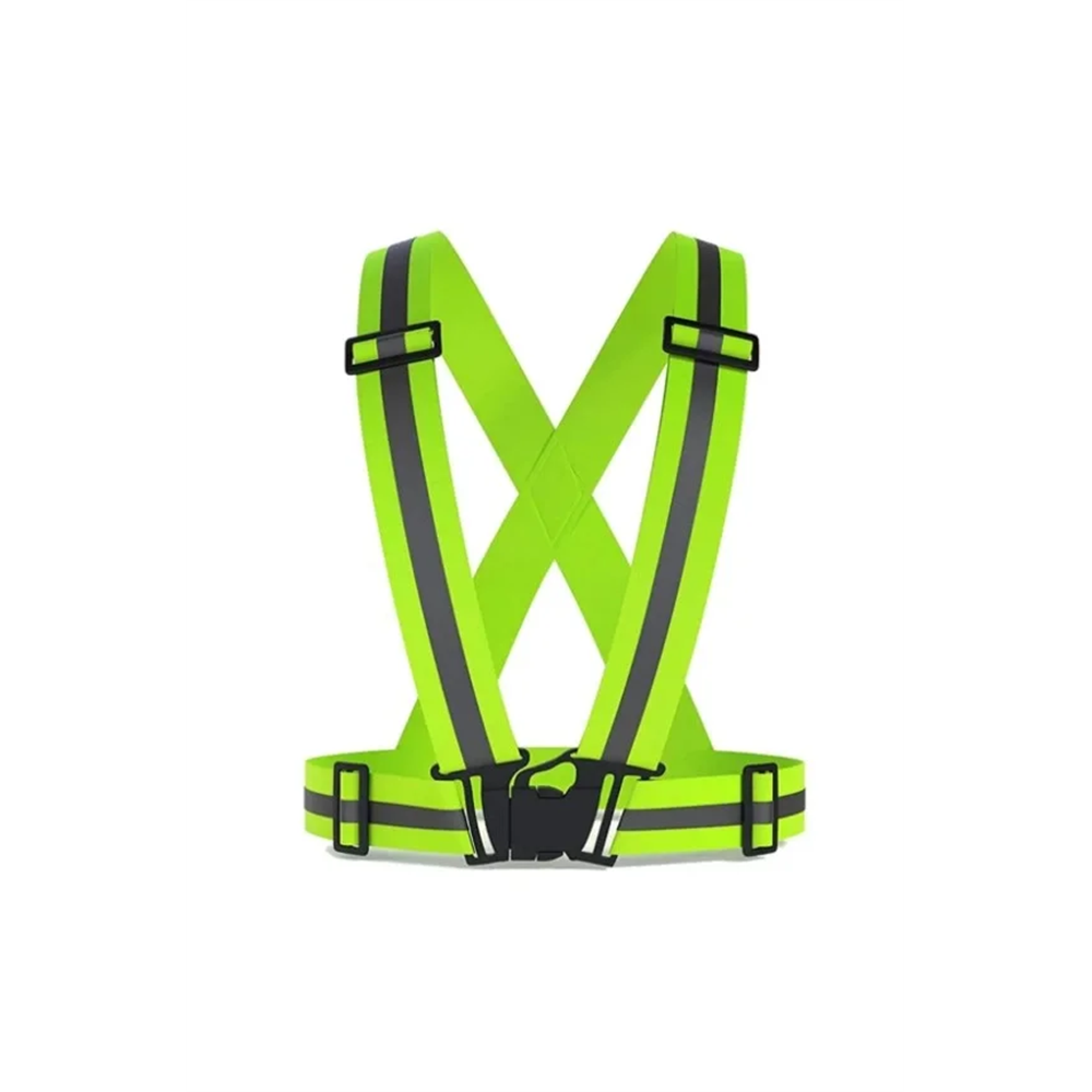 Yelek: Pratik İkaz Yeleği-Tokalı Esnek Kumaş F.YEŞİL F.YEŞİL 2XL